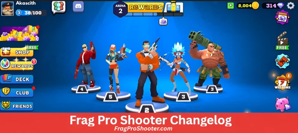 Frag Pro Shooter Changelog